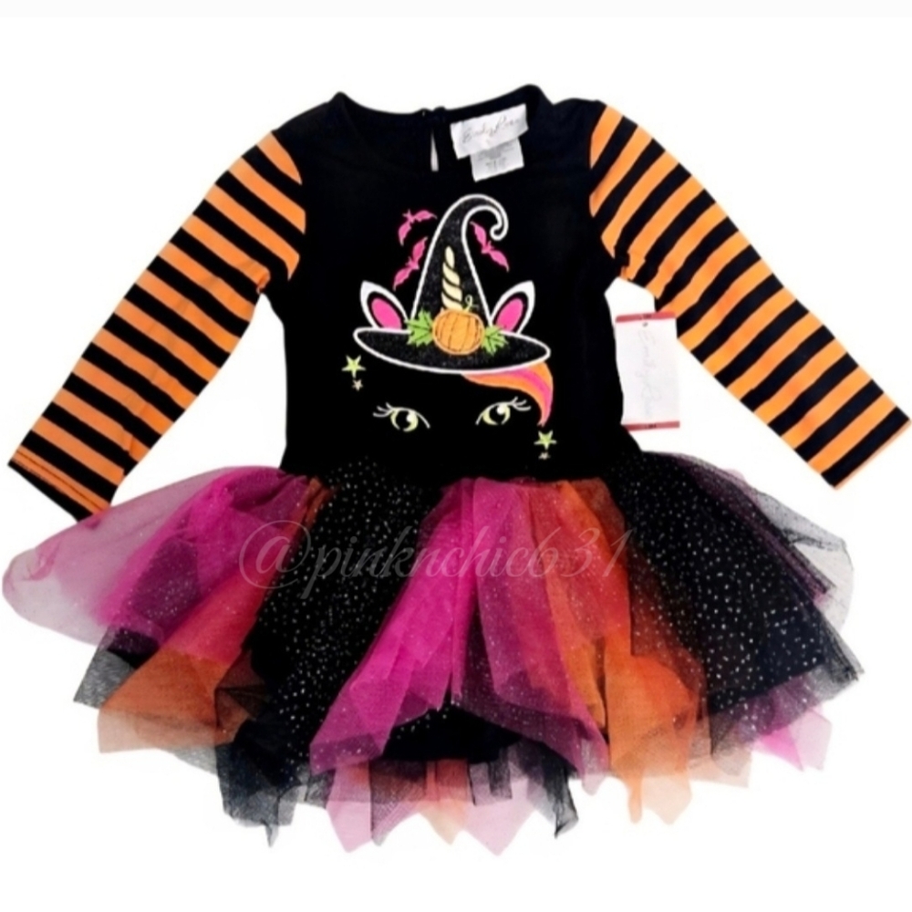 Emily Rose Embroidered Glitter Cat Witch Unicorn Tutu Tulle Dress 18 Months
